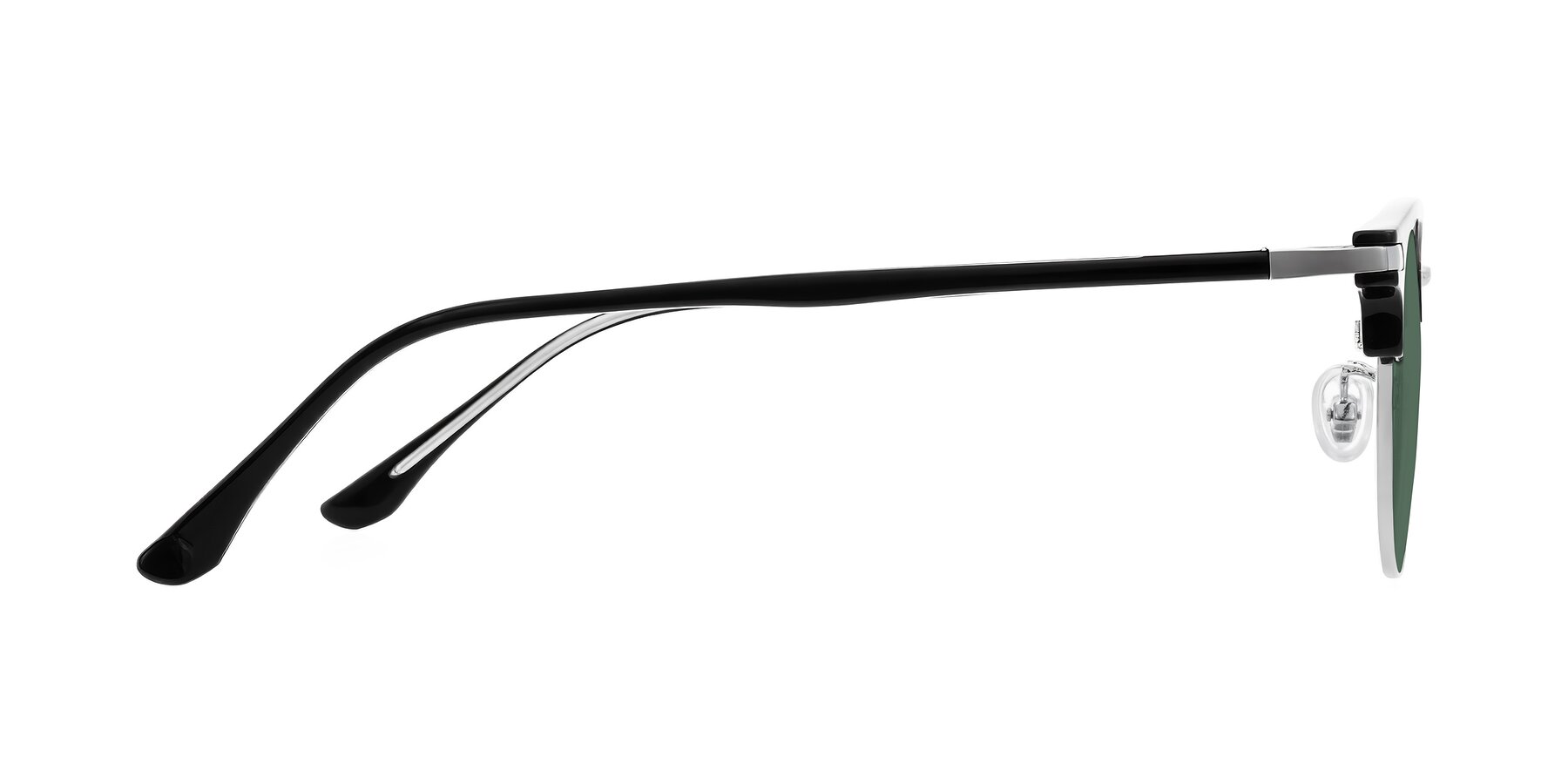 Side of Raguti in Black/Silver with Green Polarized Lenses
