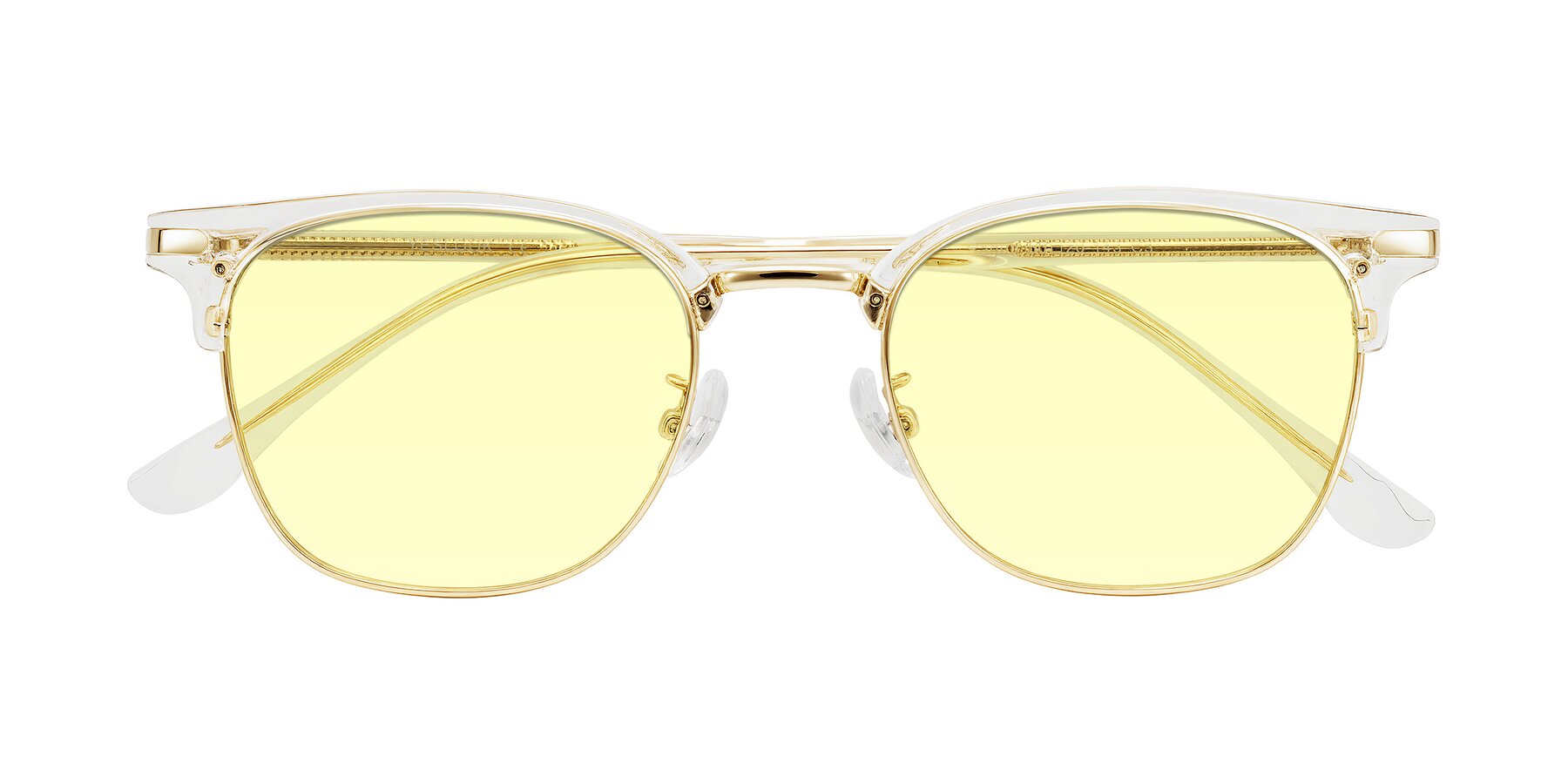 Folded Front of Raguti in Clear/Gold with Light Yellow Tinted Lenses