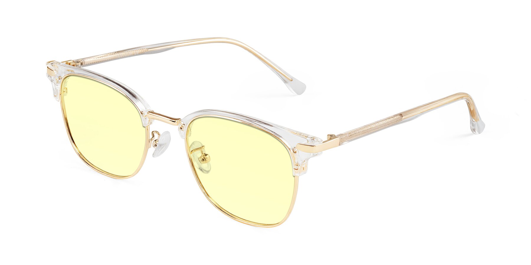Angle of Raguti in Clear/Gold with Light Yellow Tinted Lenses