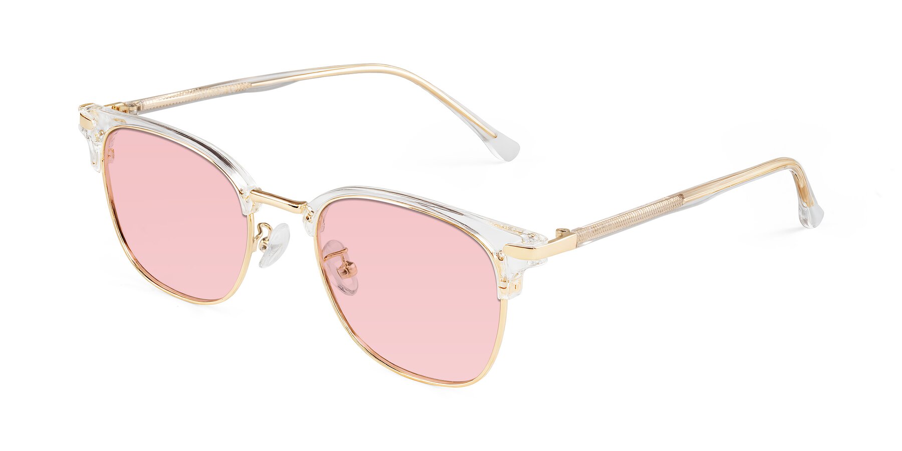 Angle of Raguti in Clear/Gold with Light Garnet Tinted Lenses