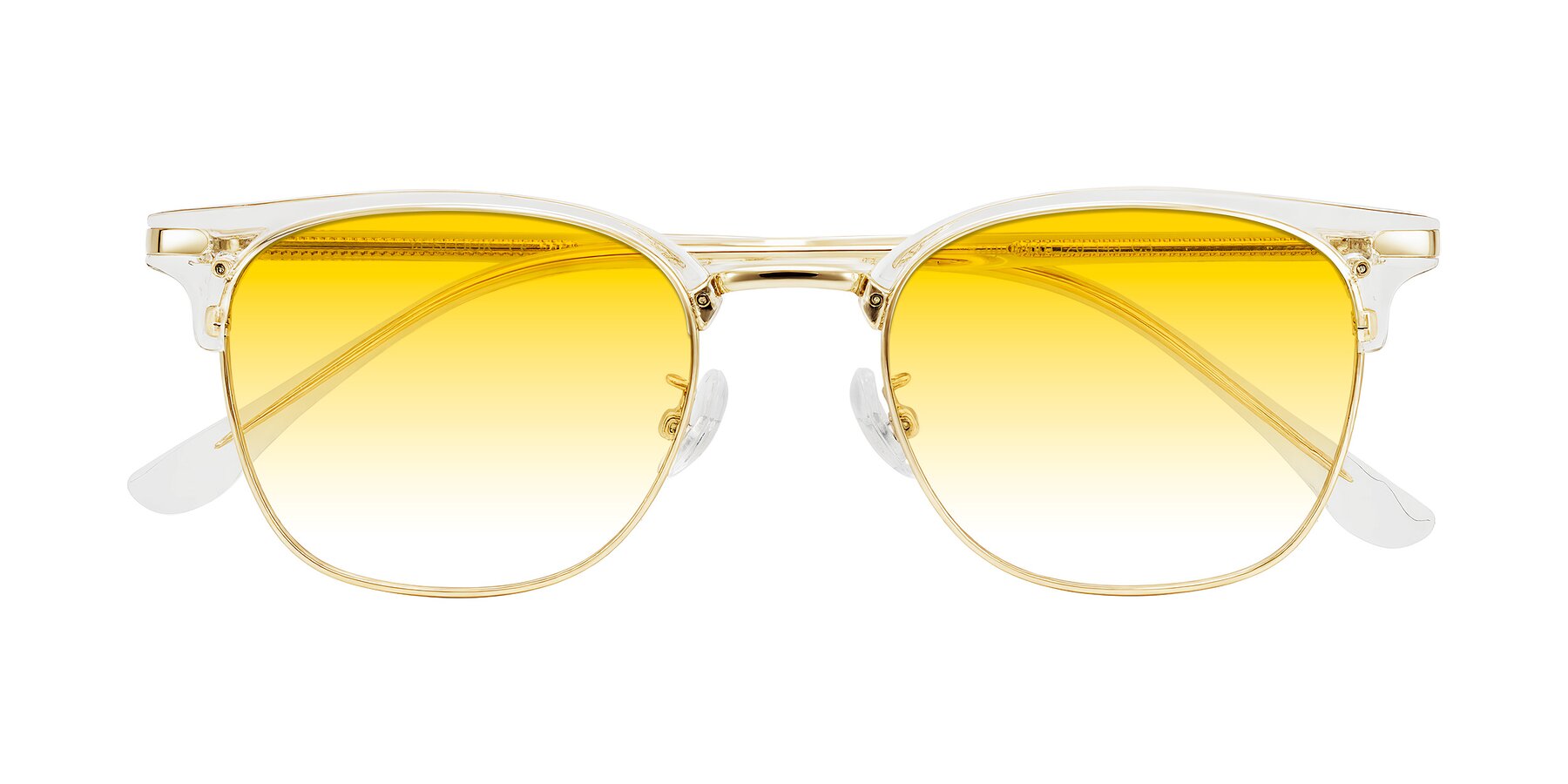 Folded Front of Raguti in Clear/Gold with Yellow Gradient Lenses
