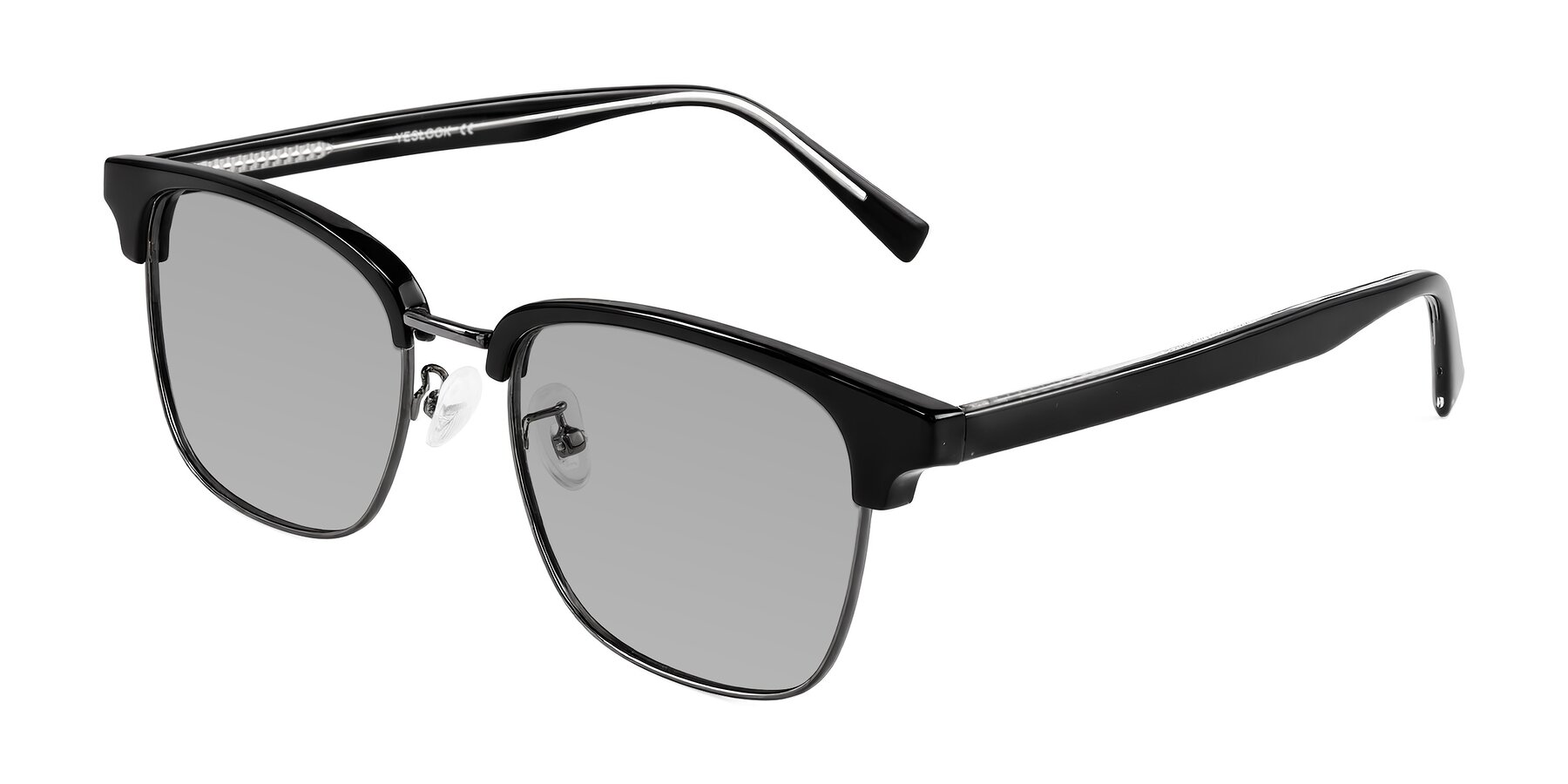 Angle of Waxler in Black/Gunmetal with Light Gray Tinted Lenses