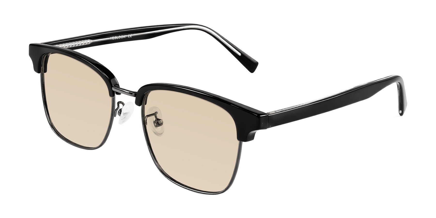 Angle of Waxler in Black/Gunmetal with Light Brown Tinted Lenses