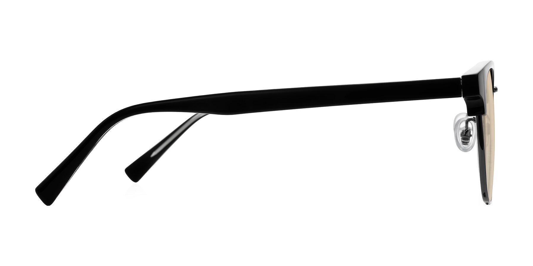 Side of Waxler in Black/Gunmetal with Light Brown Tinted Lenses