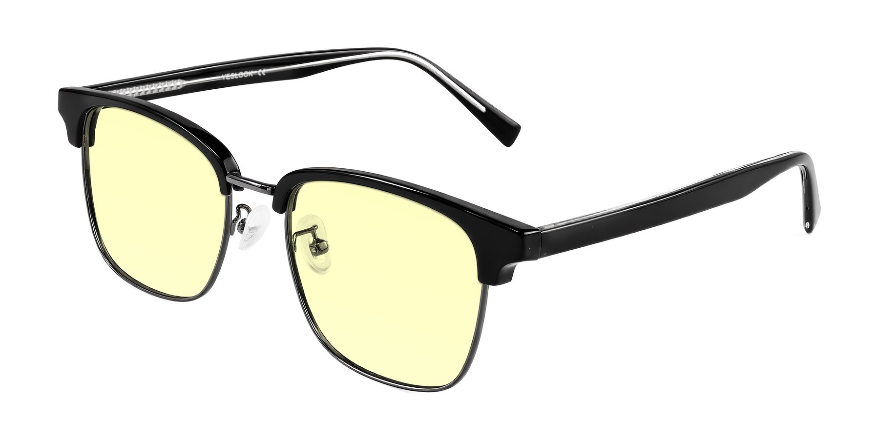 Angle of Waxler in Black/Gunmetal with Light Yellow Tinted Lenses