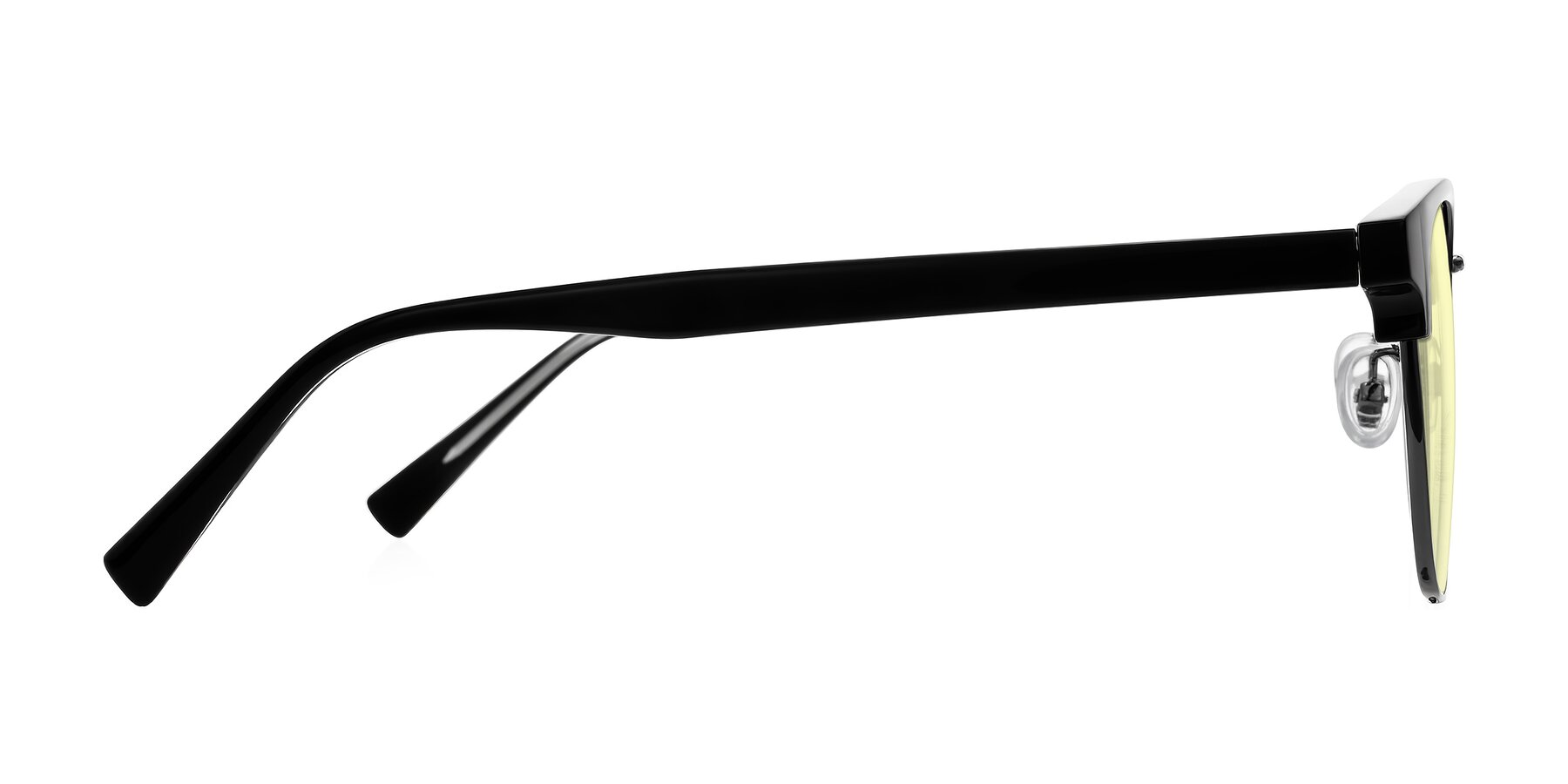 Side of Waxler in Black/Gunmetal with Light Yellow Tinted Lenses