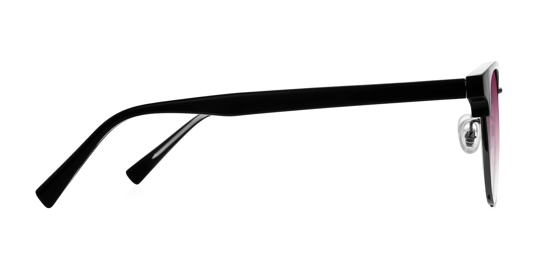 Side of Waxler in Black/Gunmetal with Wine Gradient Lenses