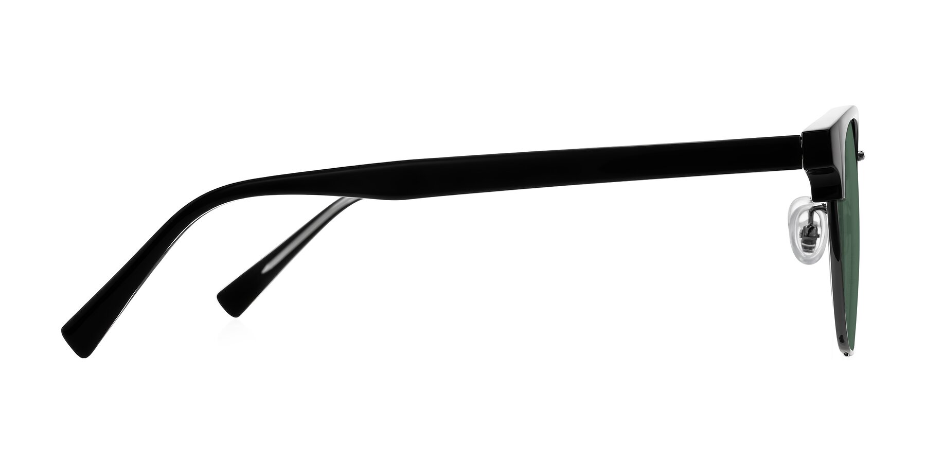 Side of Waxler in Black/Gunmetal with Green Polarized Lenses