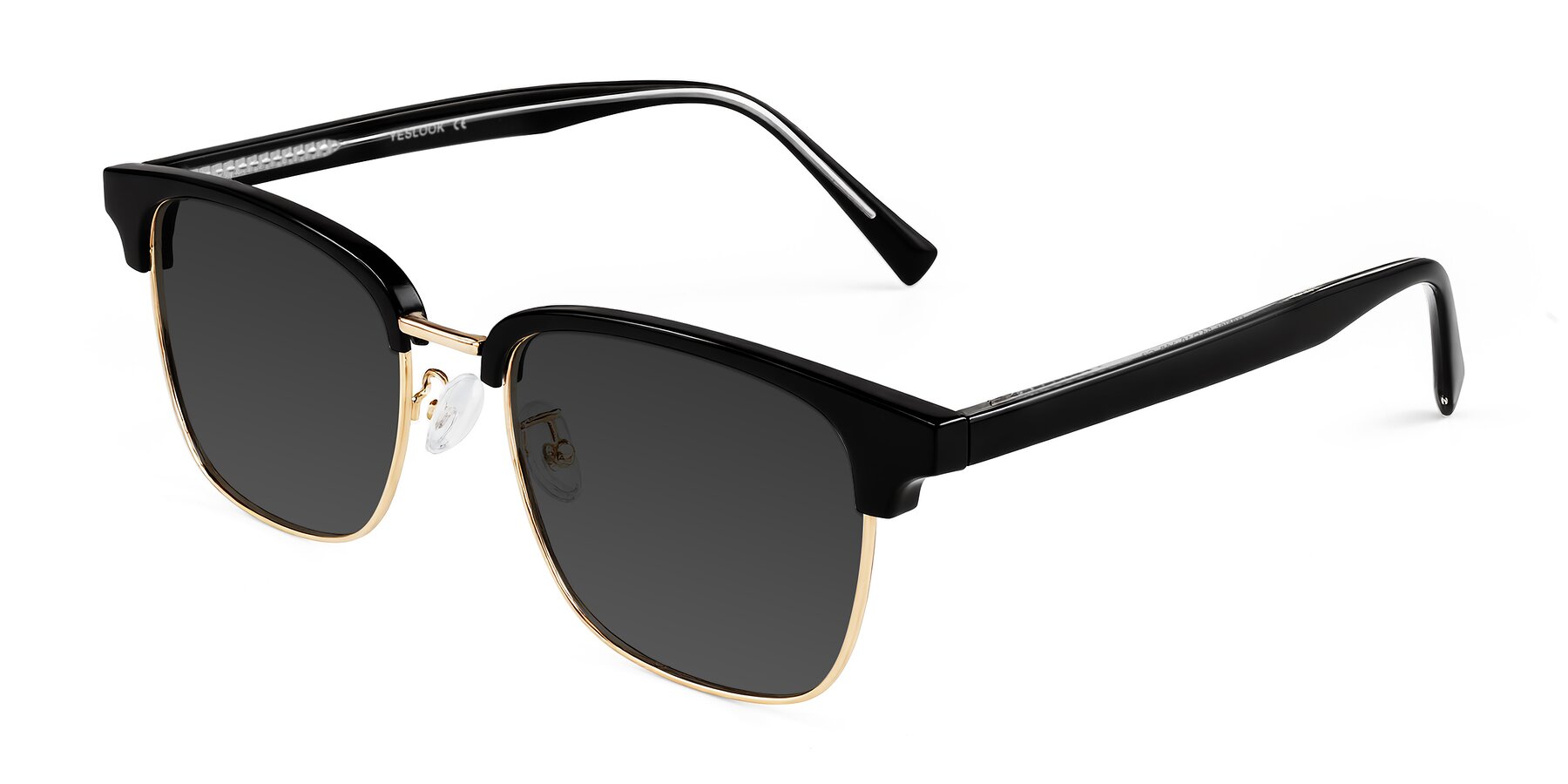 Angle of Waxler in Black/Gold with Gray Tinted Lenses