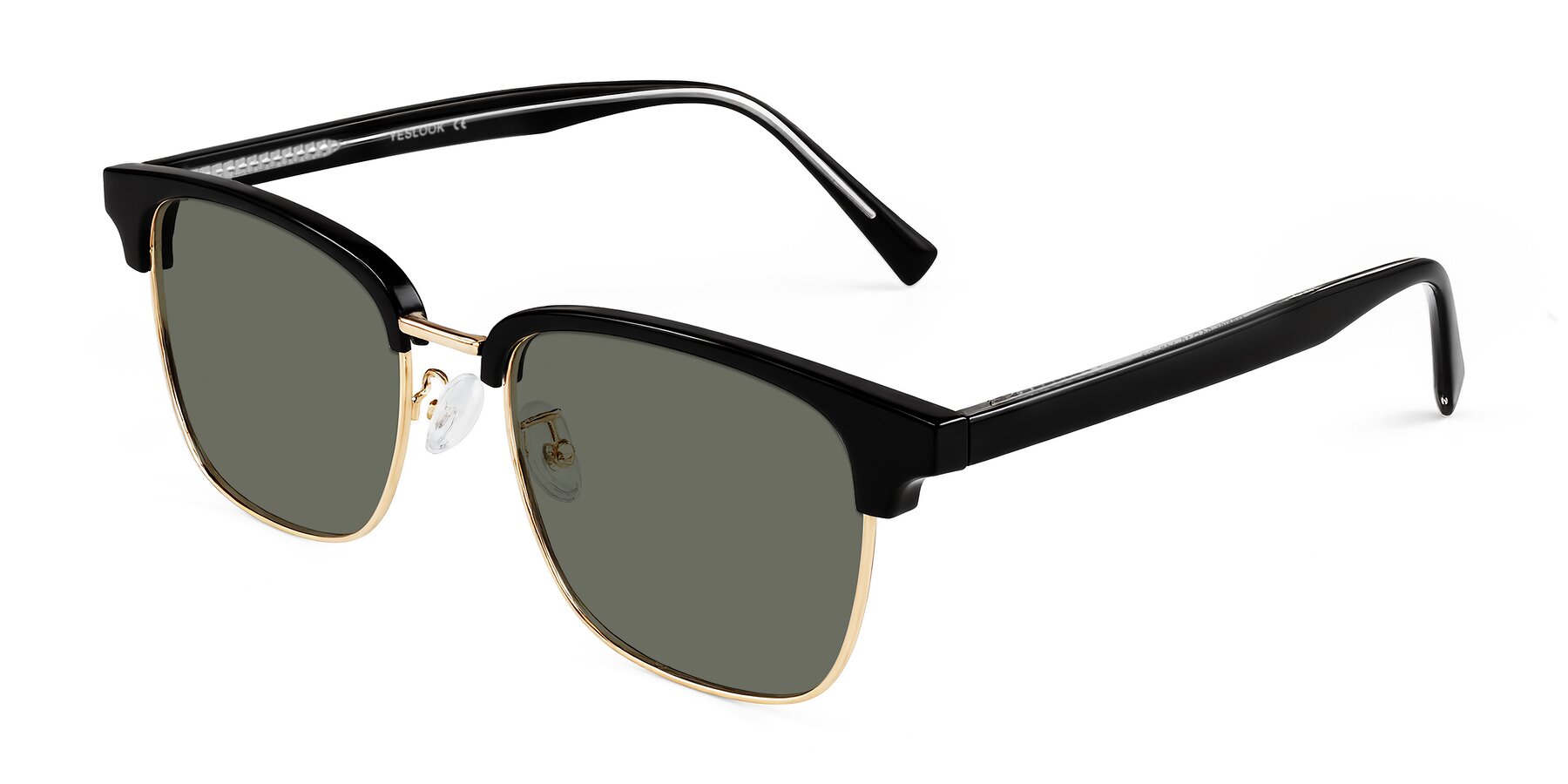 Angle of Waxler in Black/Gold with Gray Polarized Lenses
