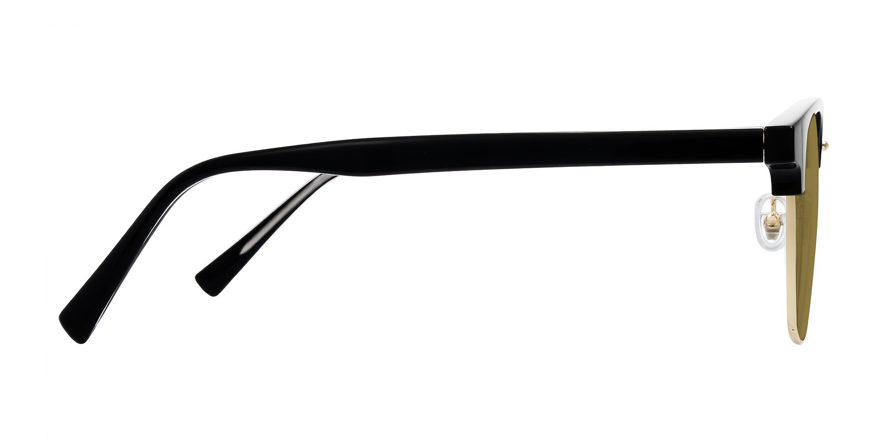 Side of Waxler in Black/Gold with Brown Polarized Lenses