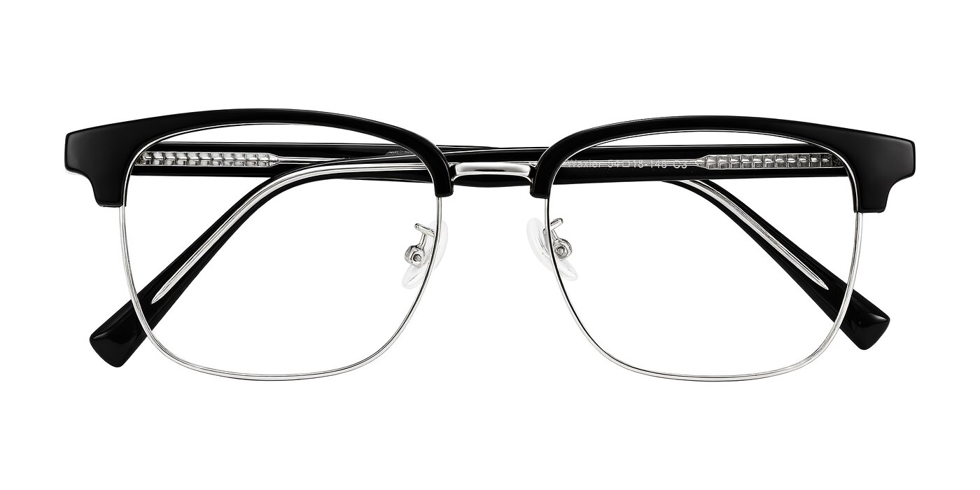 Waxler - Black/Silver Blue Light Glasses