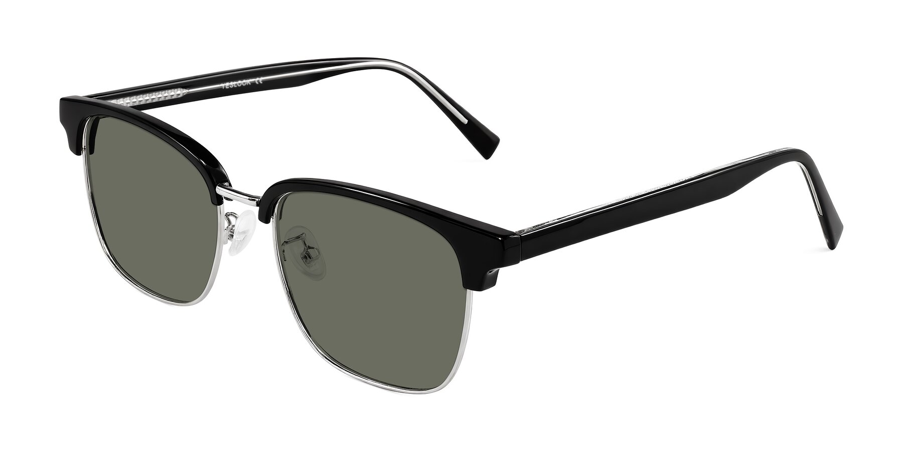 Angle of Waxler in Black/Silver with Gray Polarized Lenses
