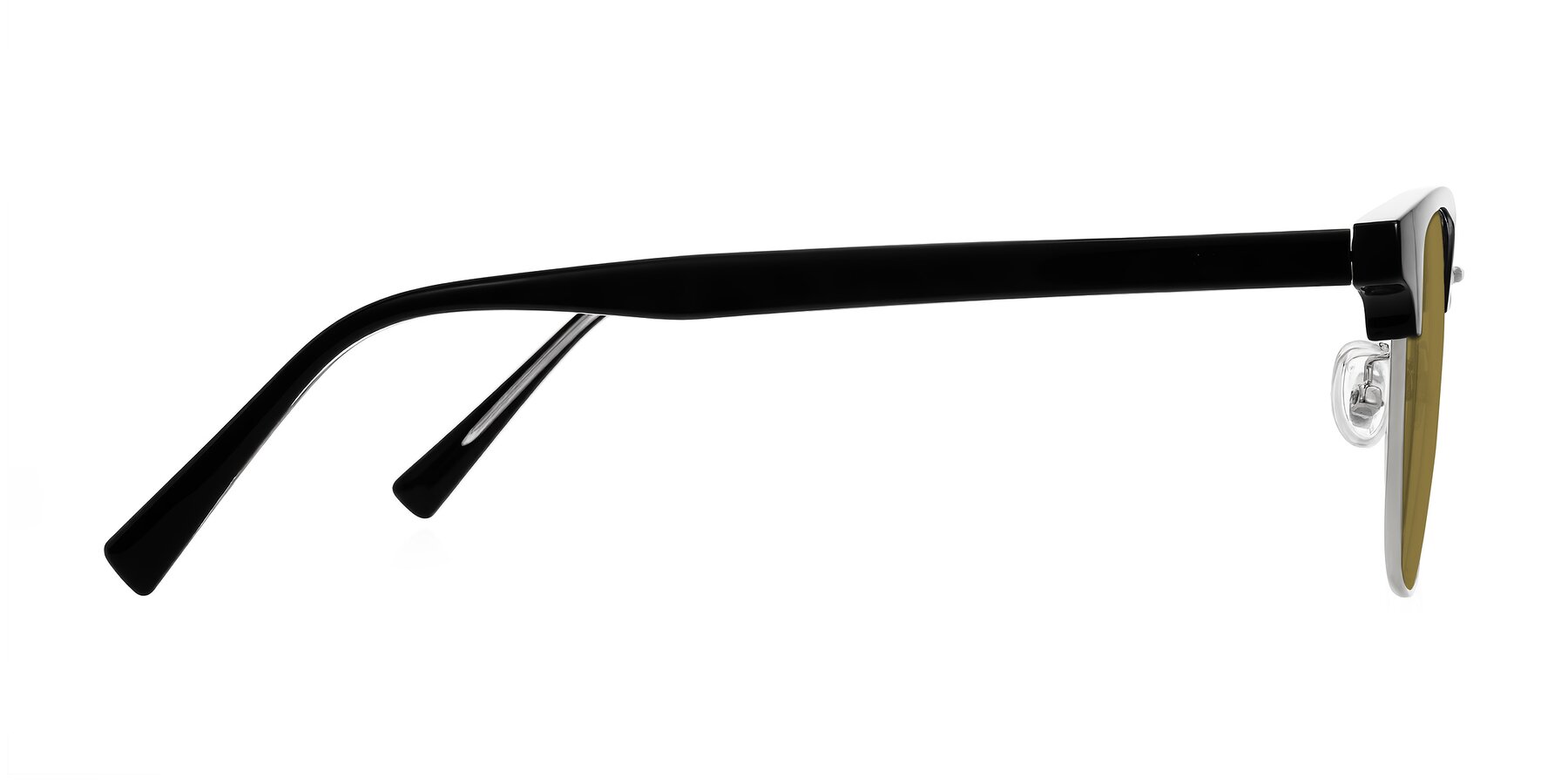 Side of Waxler in Black/Silver with Brown Polarized Lenses