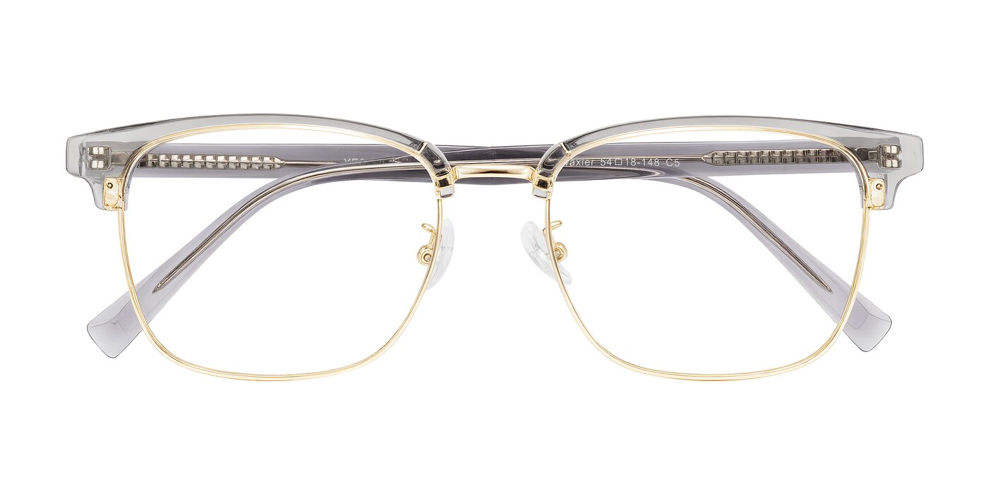 Waxler - Crystal Gray/Gold Reading Glasses