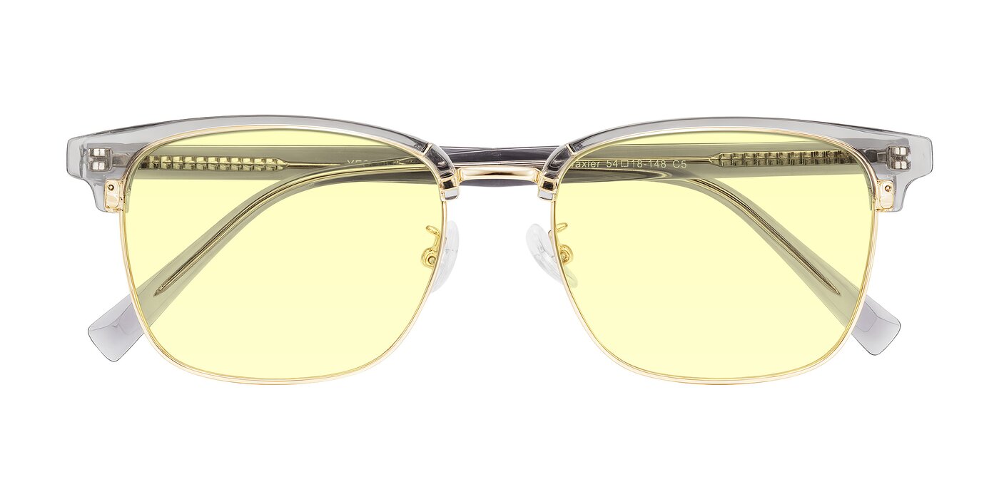 Waxler - Crystal Gray/Gold Tinted Sunglasses