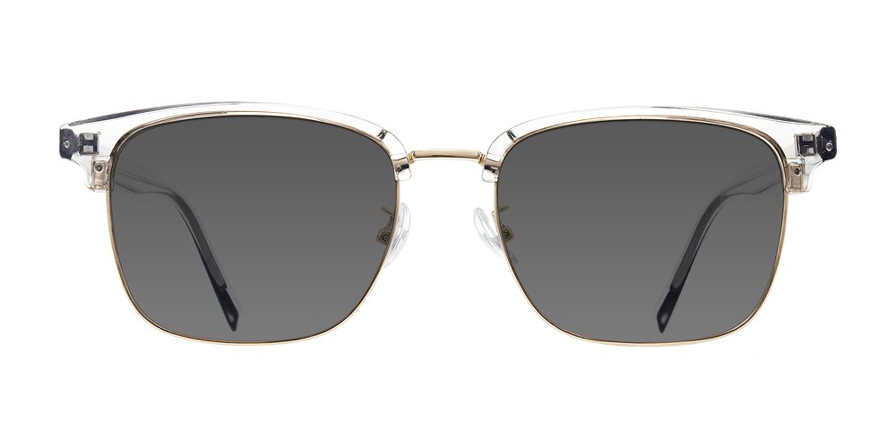 Waxler - Crystal Gray/Gold Tinted Sunglasses