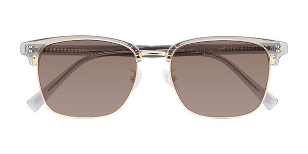 Front of Waxler in Crystal Gray/Gold