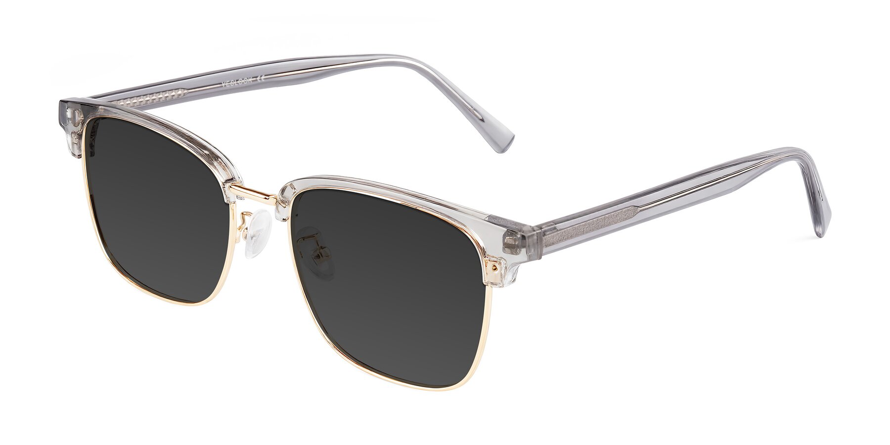 Angle of Waxler in Crystal Gray/Gold with Gray Tinted Lenses