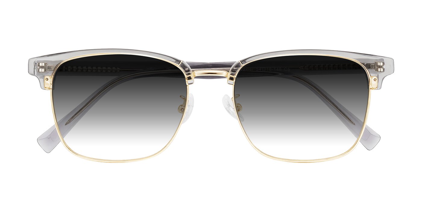 Waxler - Crystal Gray/Gold Gradient Sunglasses