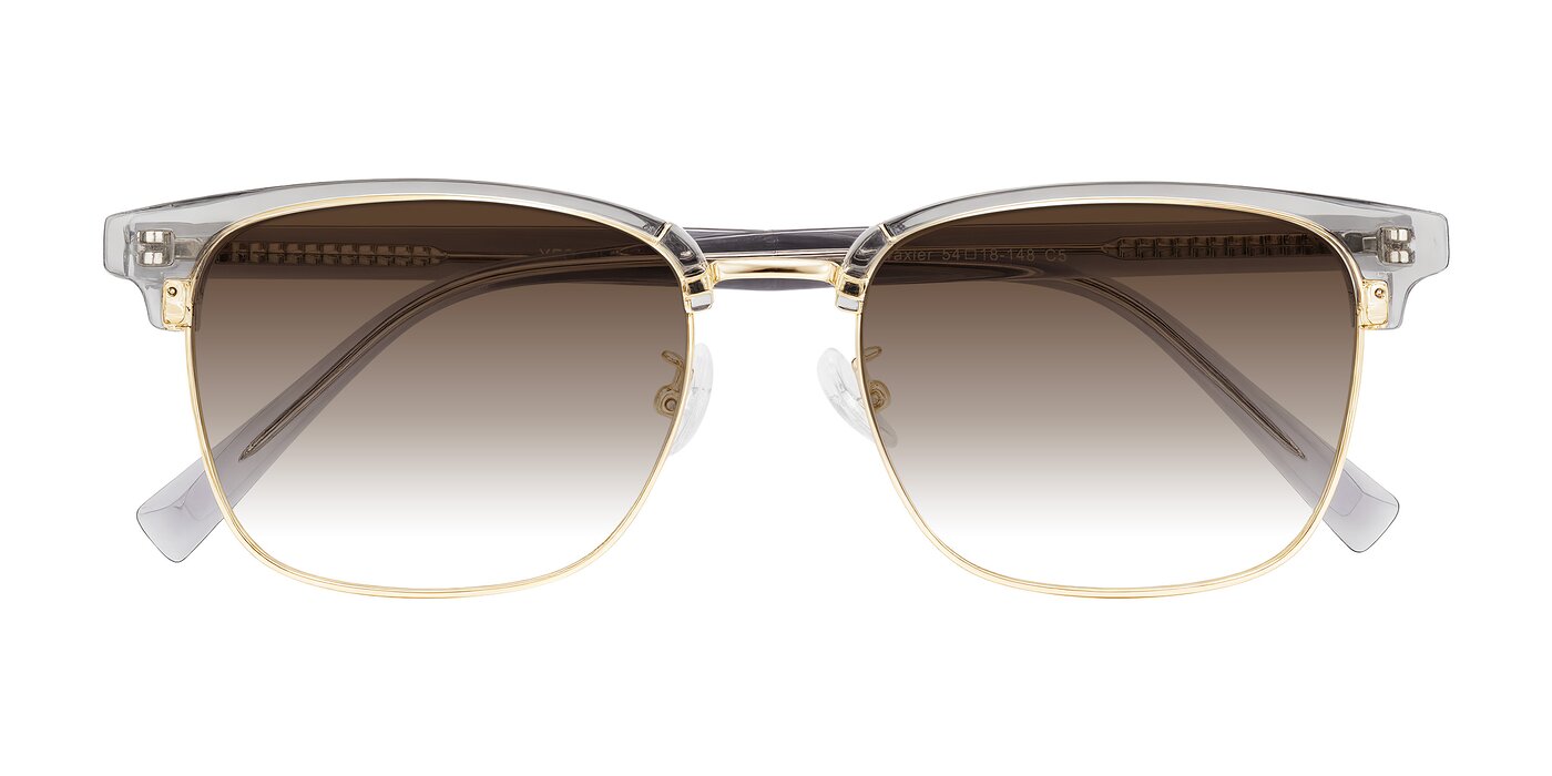 Waxler - Crystal Gray/Gold Gradient Sunglasses