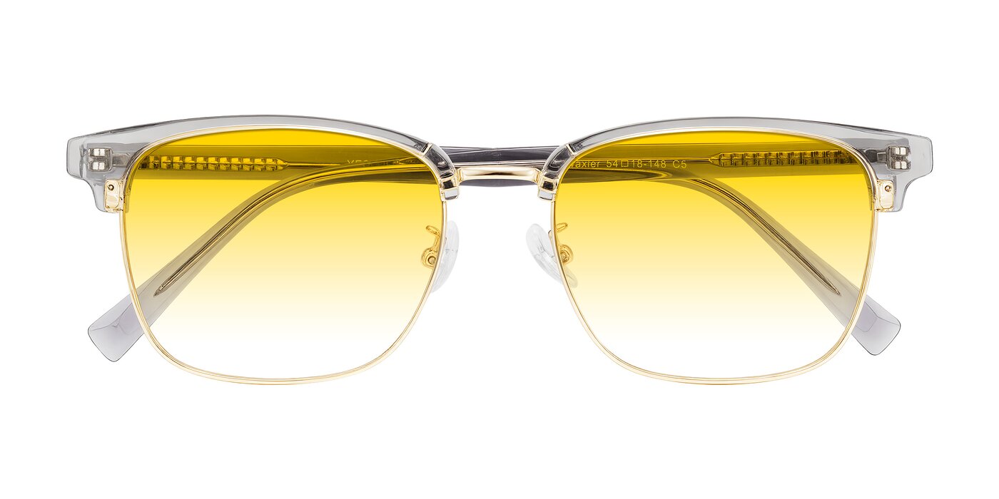 Waxler - Crystal Gray/Gold Gradient Sunglasses