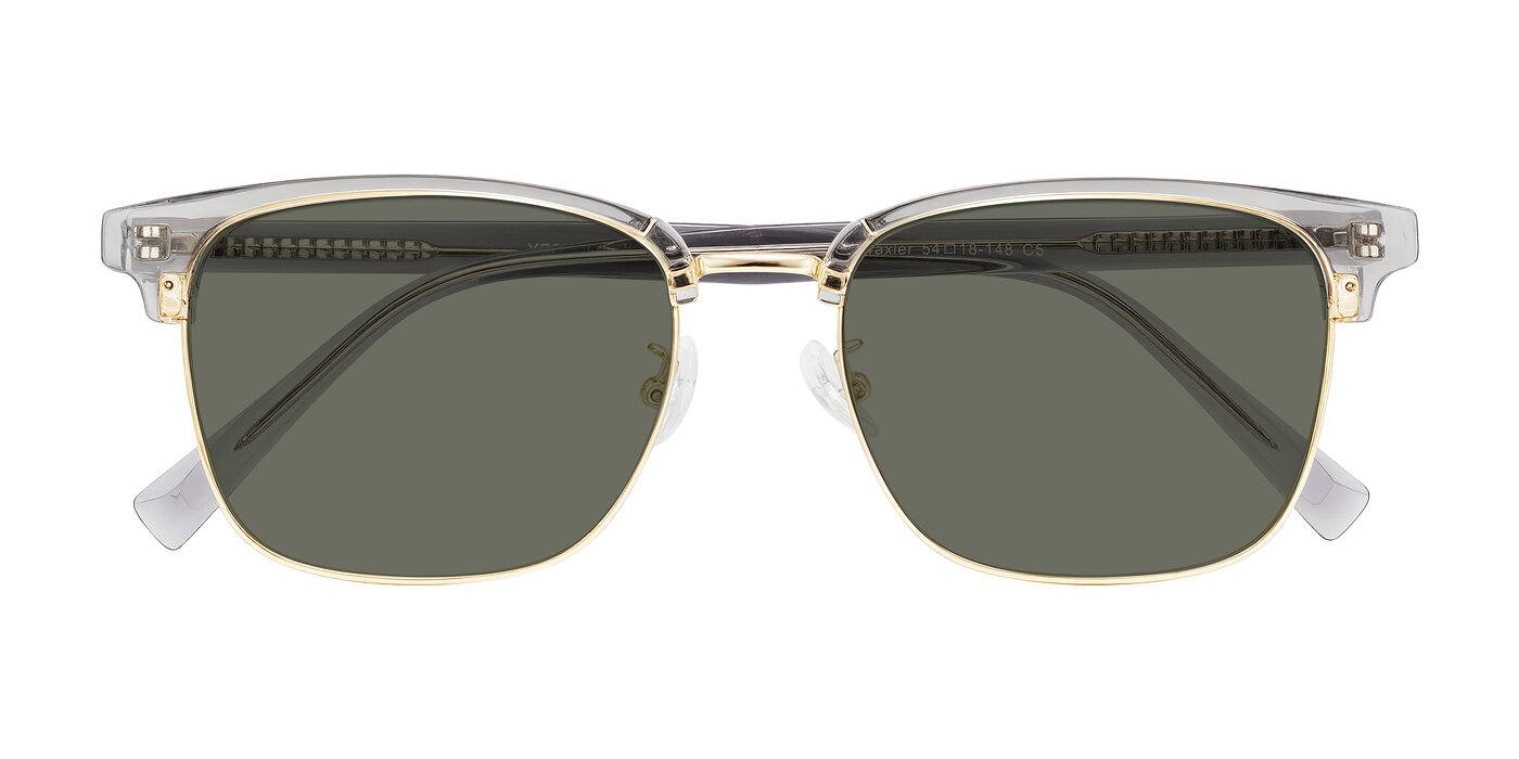 Waxler - Crystal Gray/Gold Polarized Sunglasses