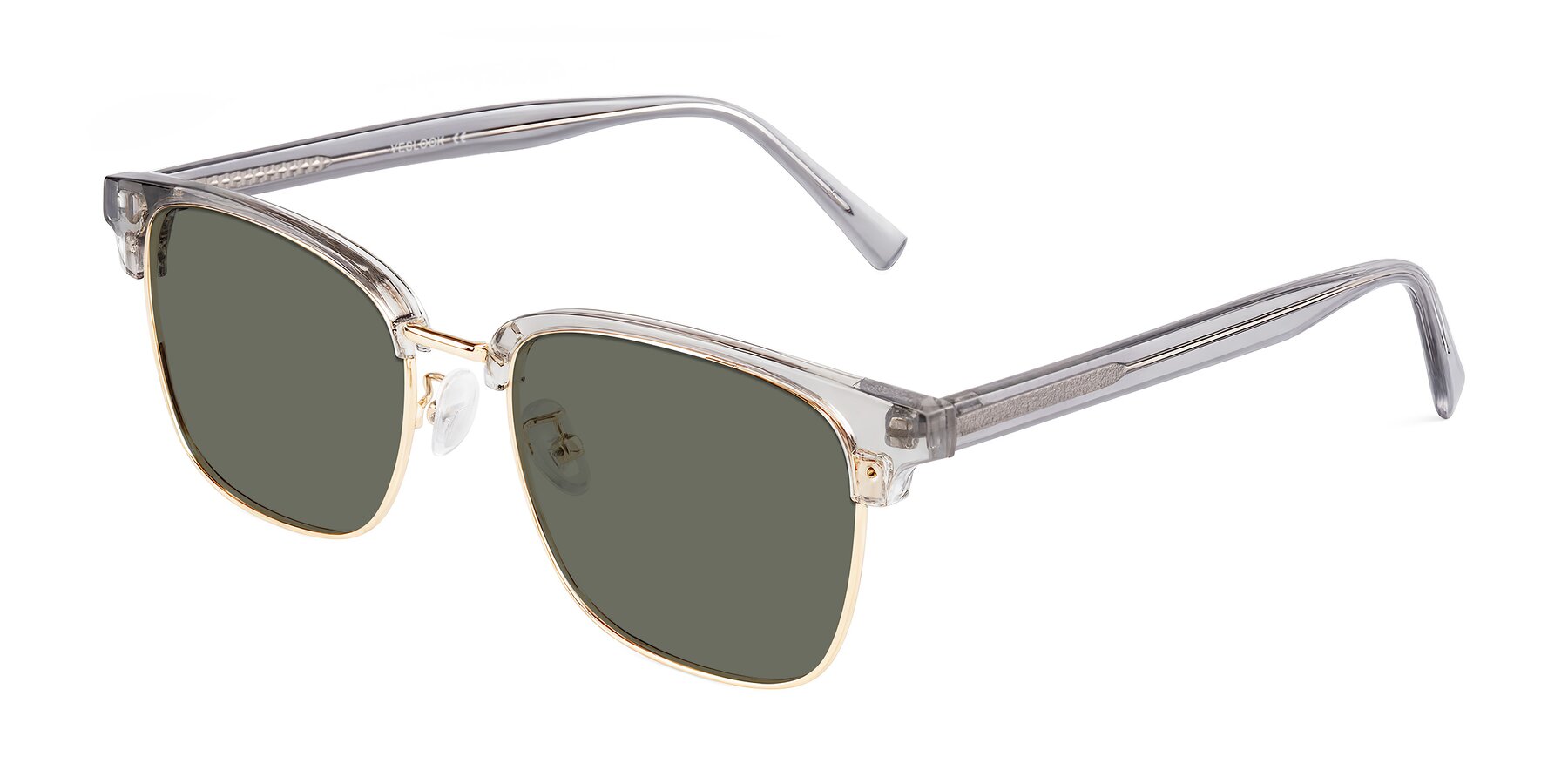 Angle of Waxler in Crystal Gray/Gold with Gray Polarized Lenses