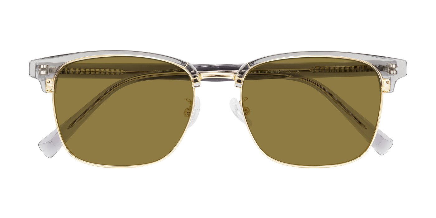Waxler - Crystal Gray/Gold Polarized Sunglasses