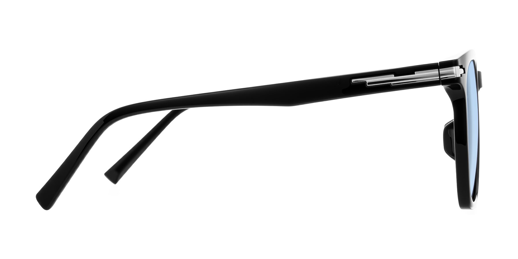 Side of Velek in Black with Light Blue Tinted Lenses