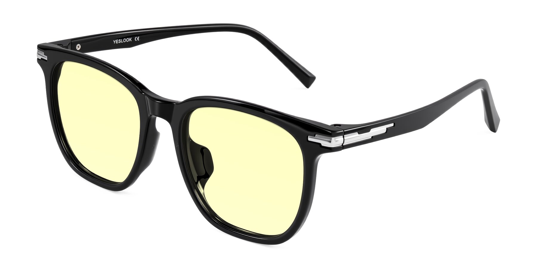 Angle of Velek in Black with Light Yellow Tinted Lenses