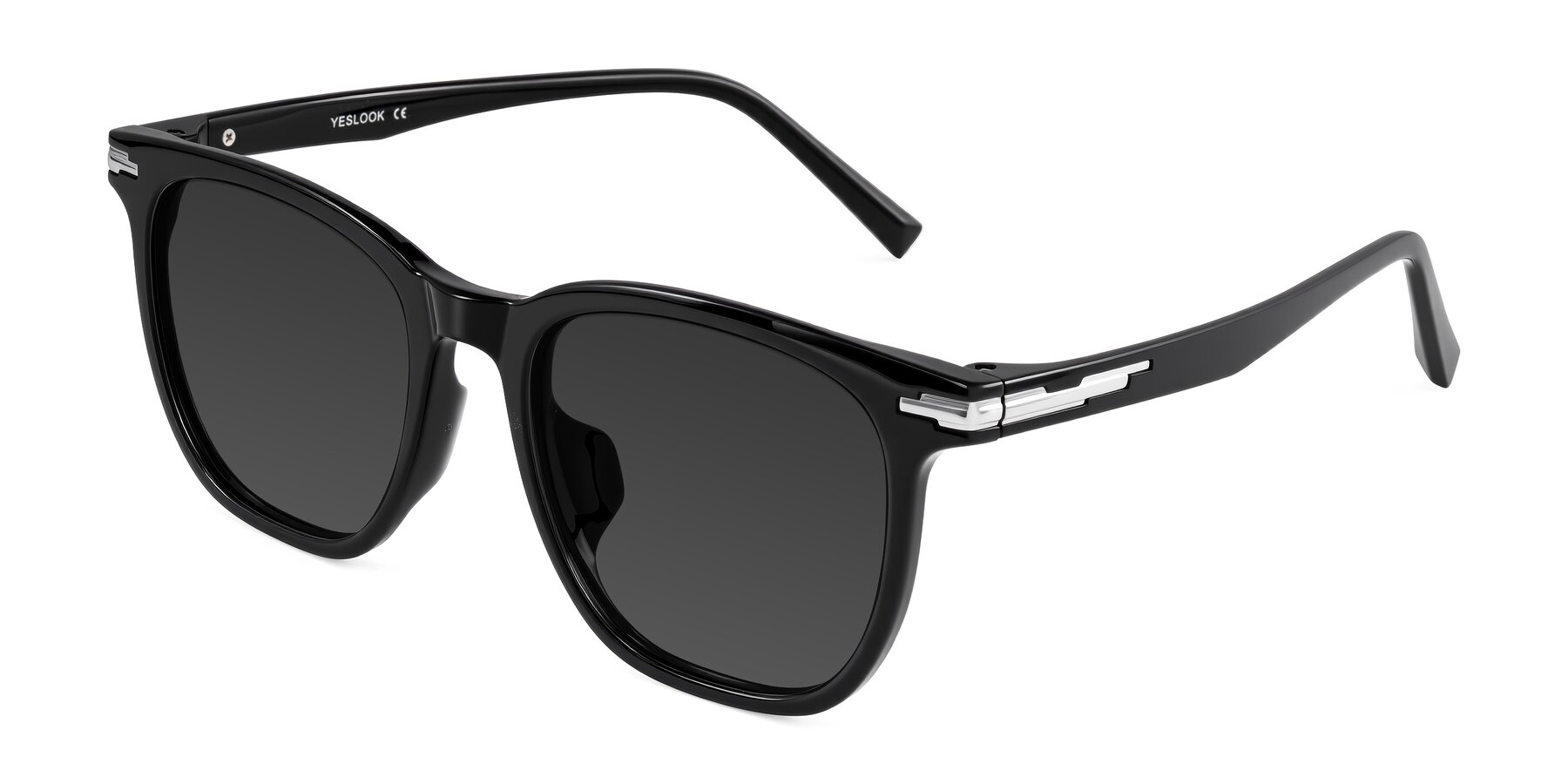 Angle of Velek in Black with Gray Tinted Lenses