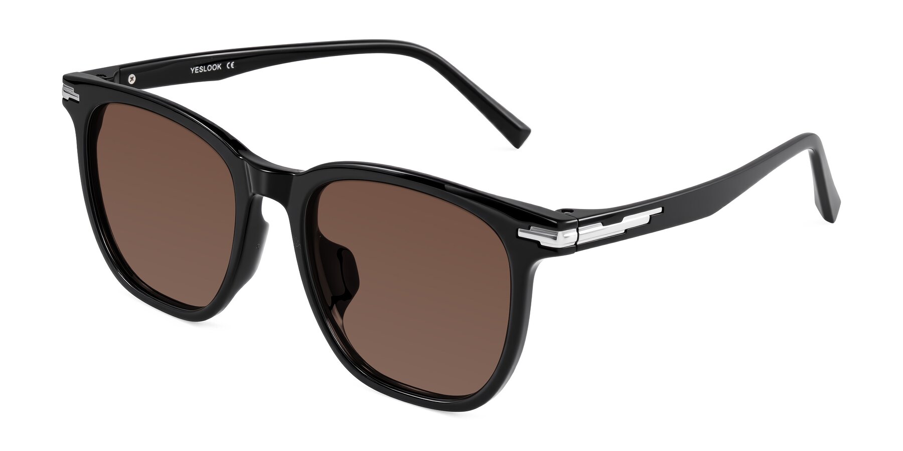Angle of Velek in Black with Brown Tinted Lenses