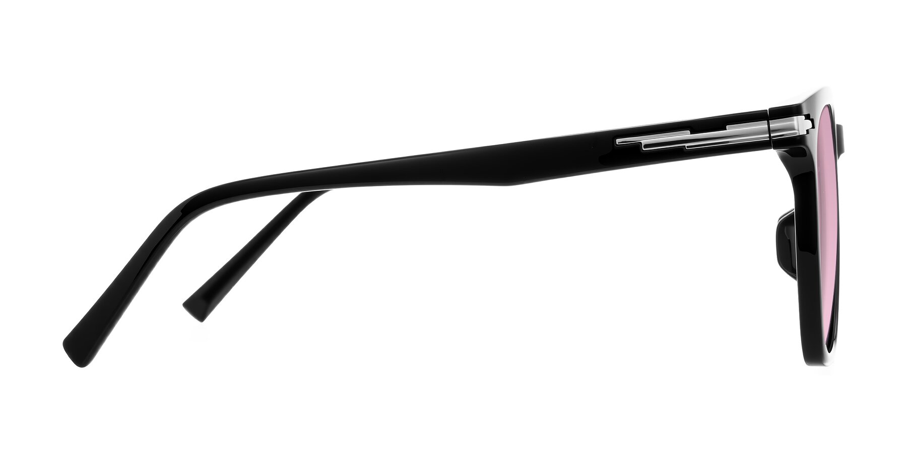 Side of Velek in Black with Light Wine Tinted Lenses