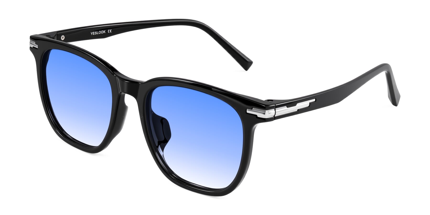 Angle of Velek in Black with Blue Gradient Lenses