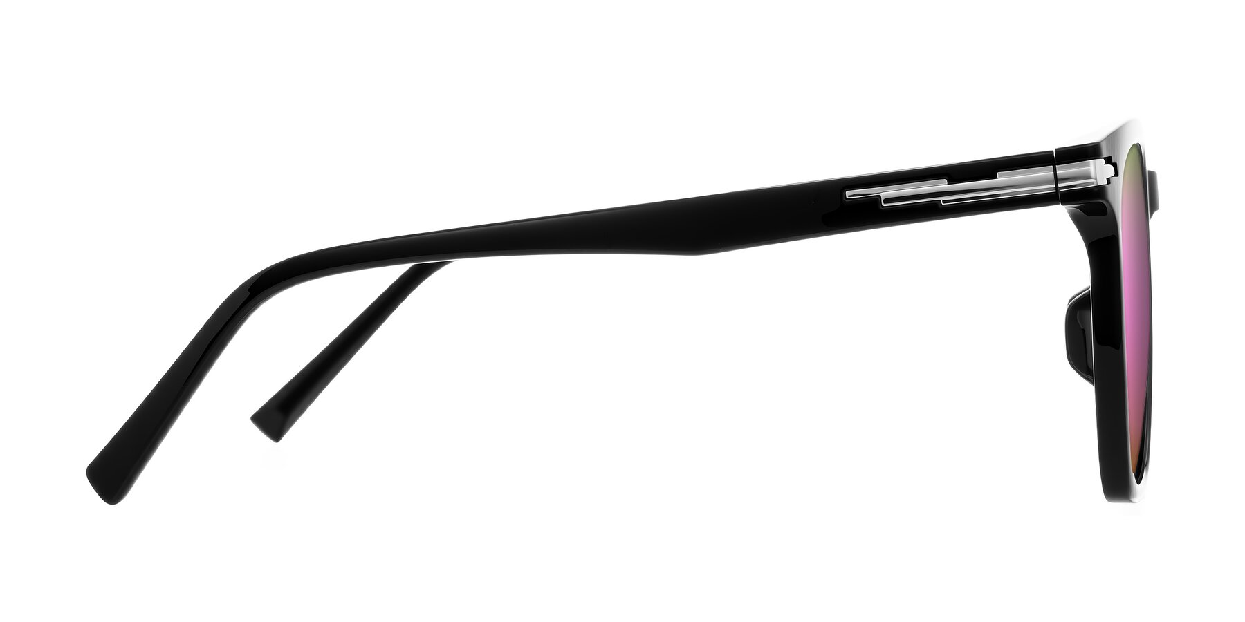 Side of Velek in Black with Pink Mirrored Lenses