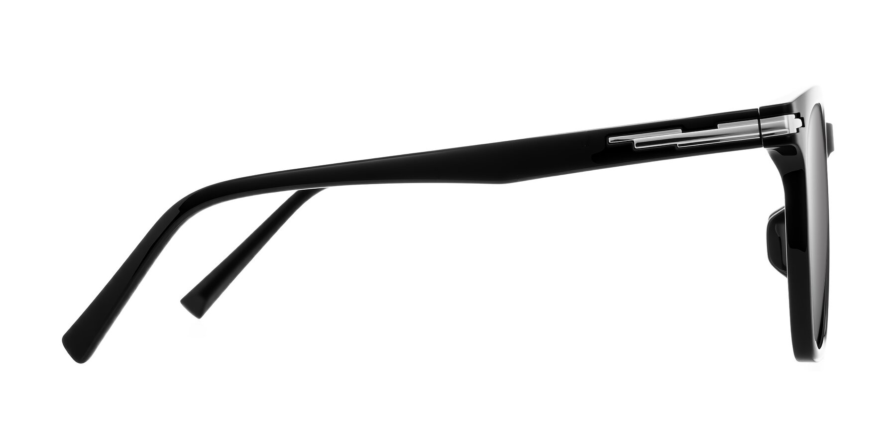 Side of Velek in Black with Silver Mirrored Lenses