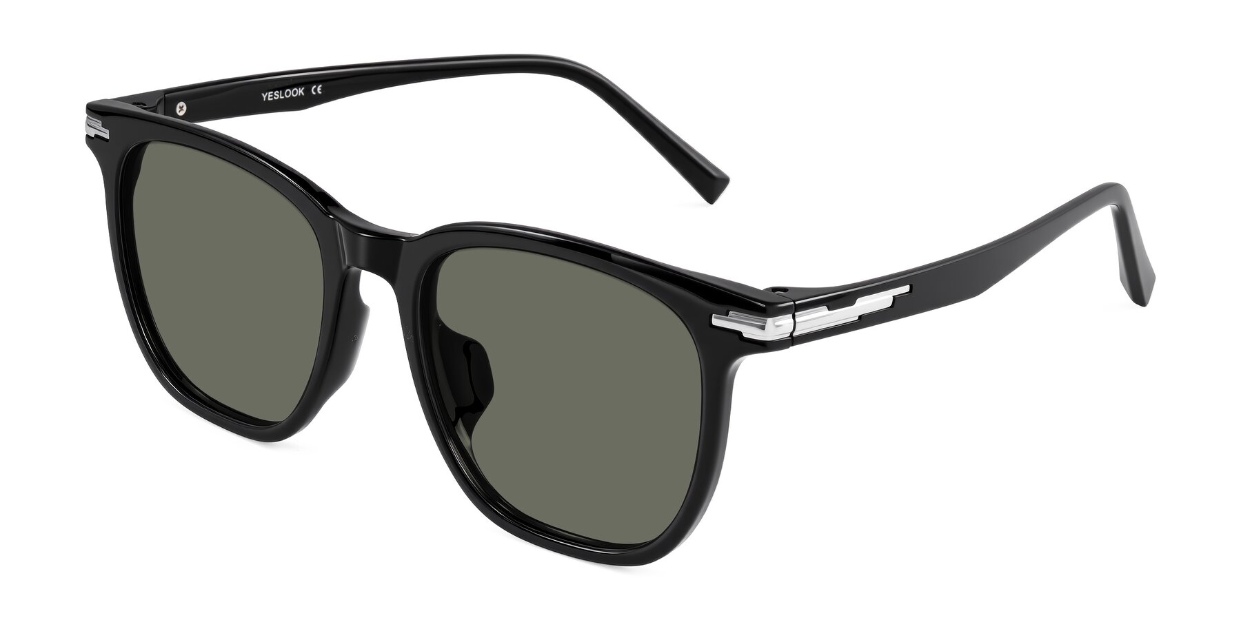 Angle of Velek in Black with Gray Polarized Lenses