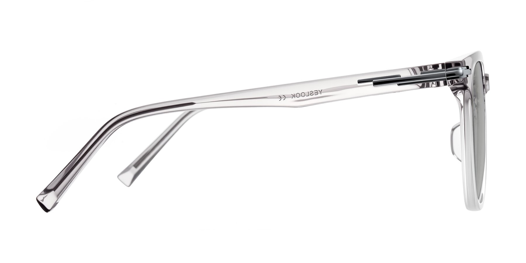 Side of Velek in Gradient Crystal Gray with Light Gray Tinted Lenses