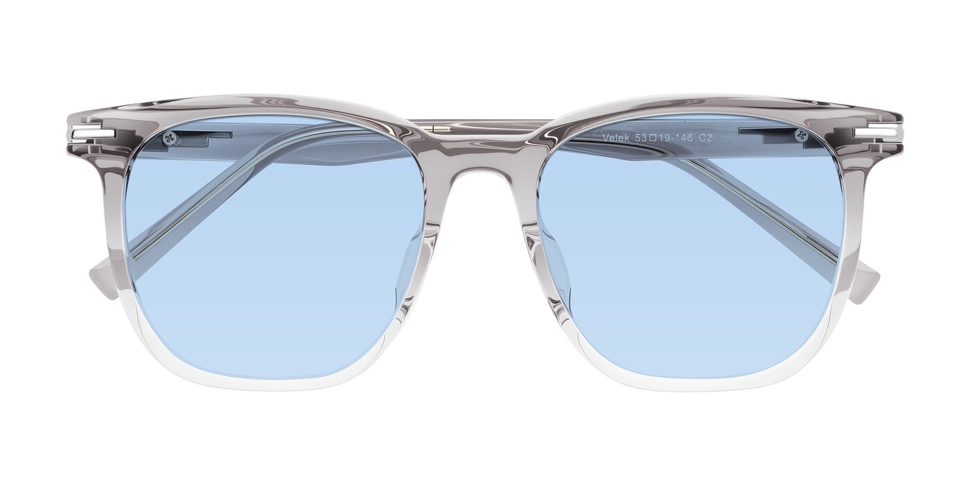 Velek - Gradient Crystal Gray Tinted Sunglasses