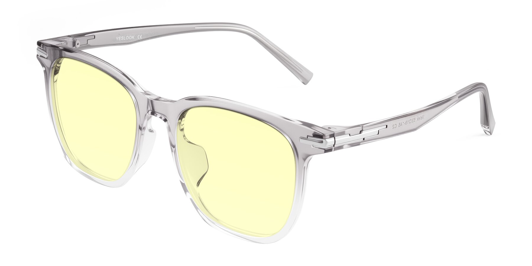 Angle of Velek in Gradient Crystal Gray with Light Yellow Tinted Lenses