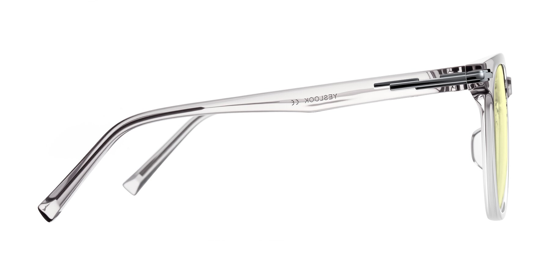 Side of Velek in Gradient Crystal Gray with Light Yellow Tinted Lenses