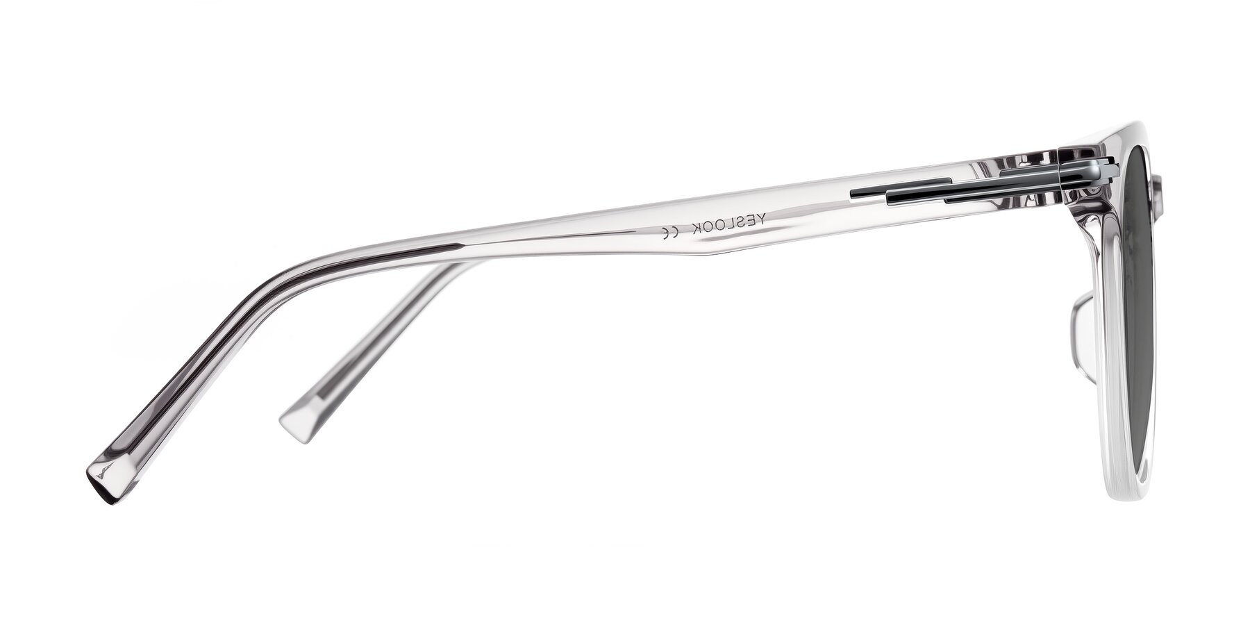 Side of Velek in Gradient Crystal Gray with Medium Gray Tinted Lenses