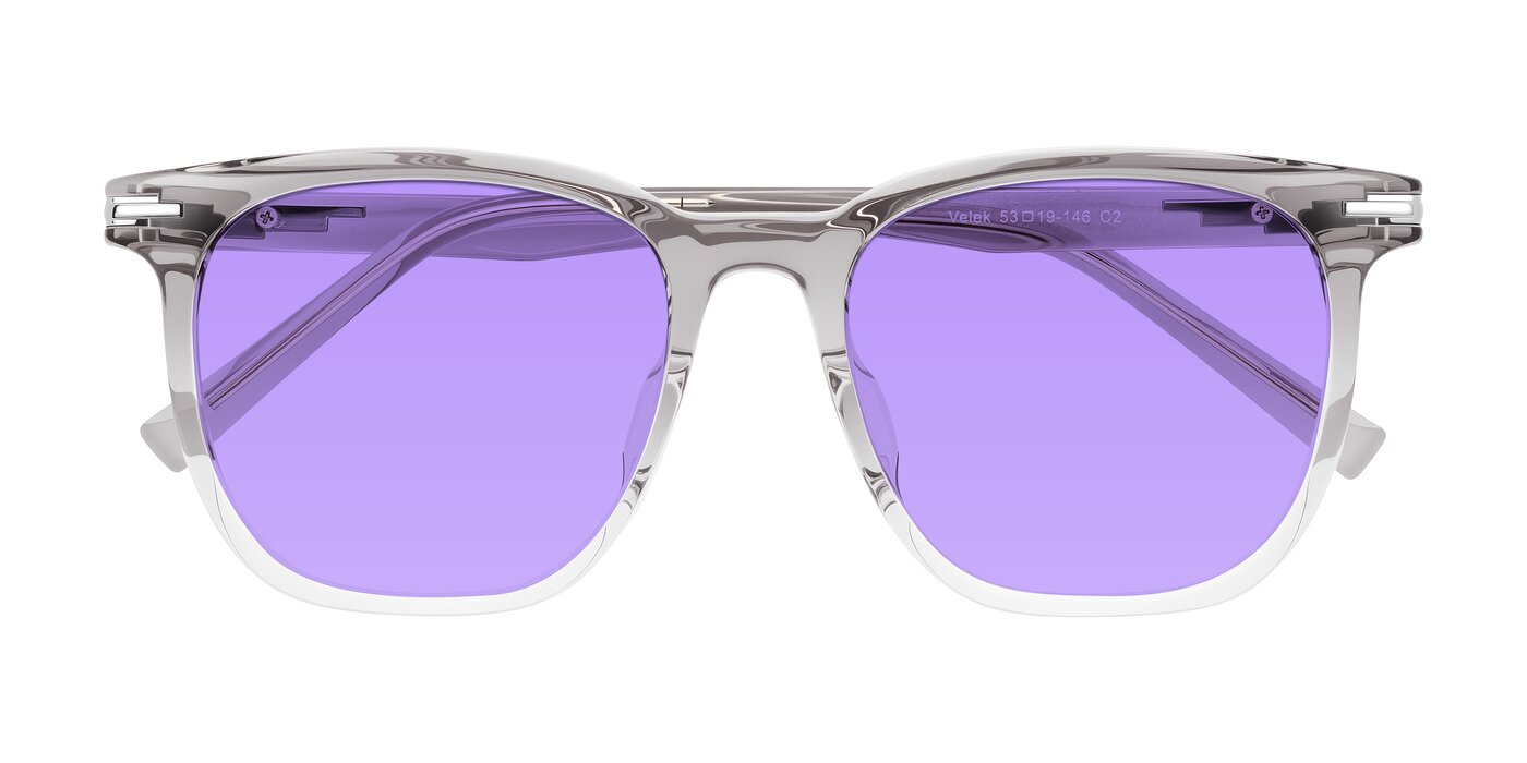 Velek - Gradient Crystal Gray Tinted Sunglasses