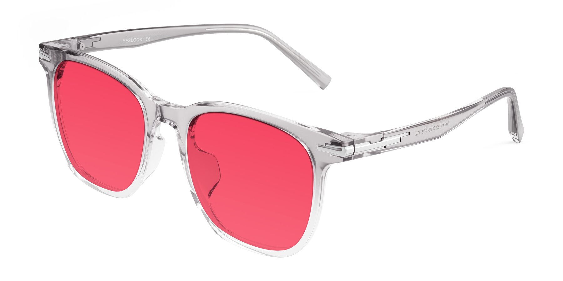 Angle of Velek in Gradient Crystal Gray with Red Tinted Lenses