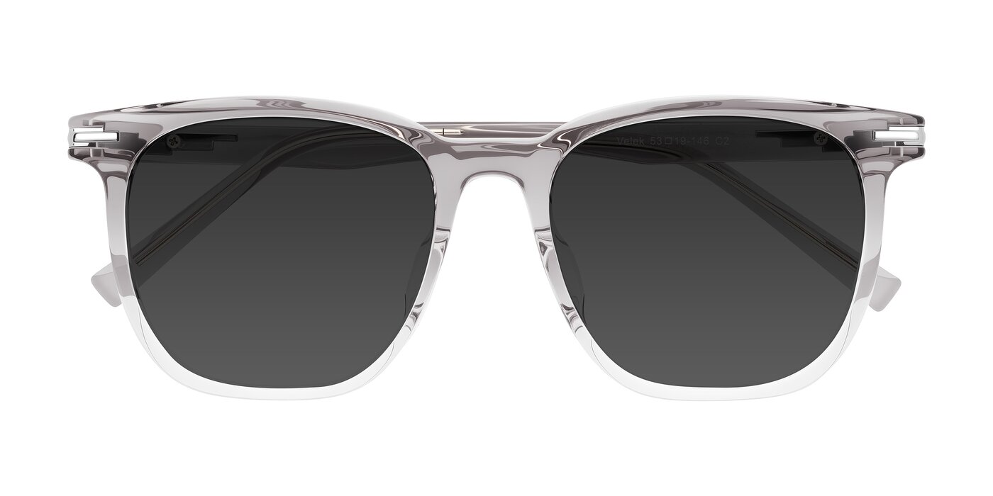 Velek - Gradient Crystal Gray Tinted Sunglasses