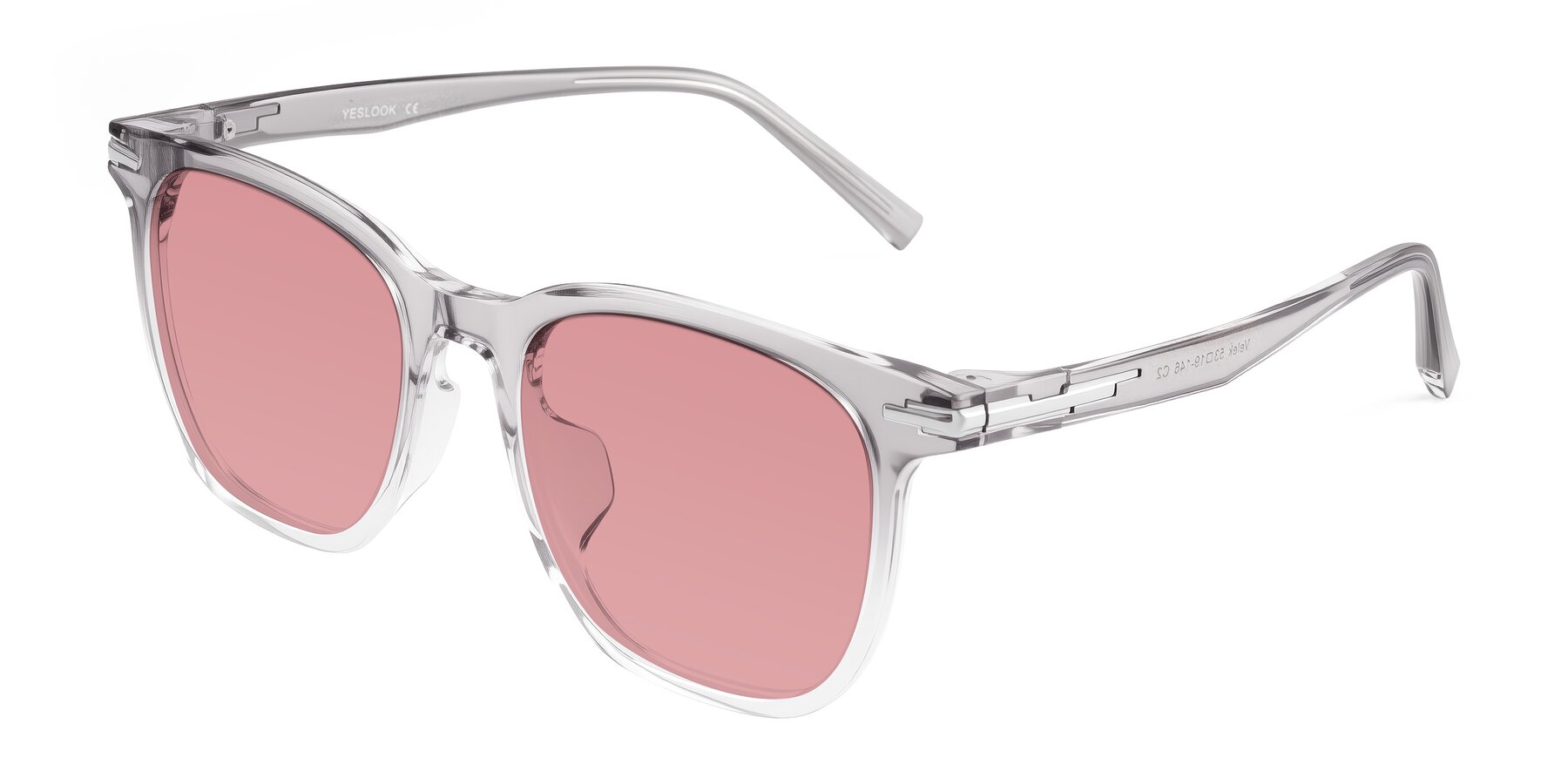 Angle of Velek in Gradient Crystal Gray with Medium Garnet Tinted Lenses