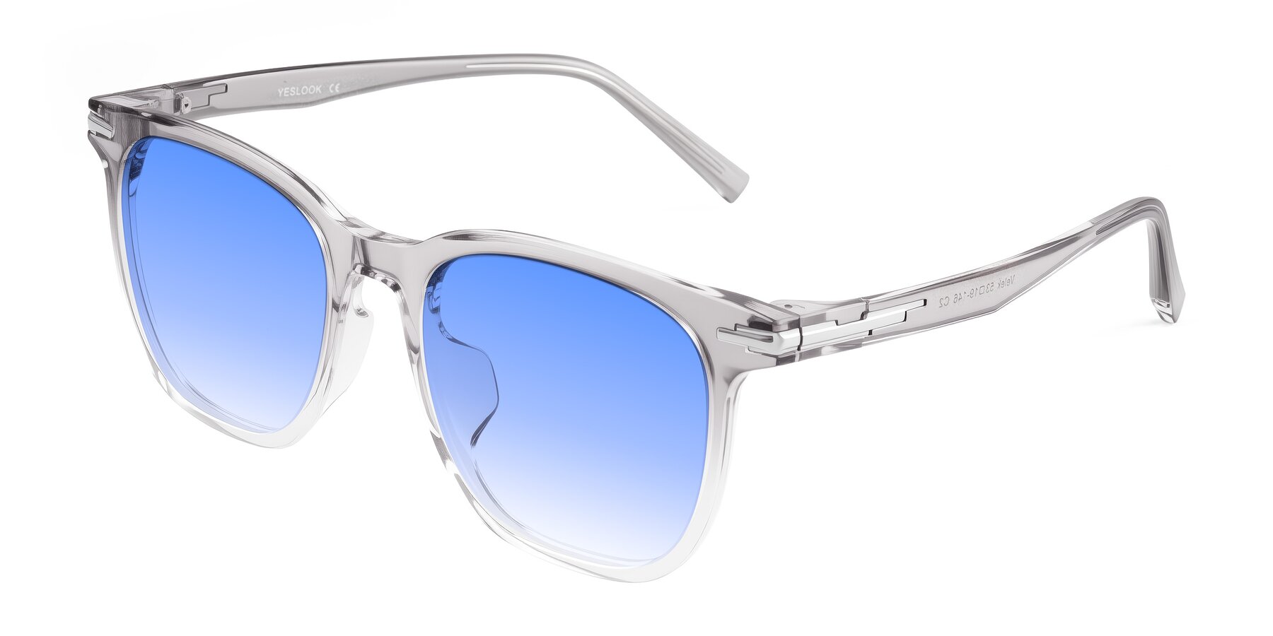 Angle of Velek in Gradient Crystal Gray with Blue Gradient Lenses