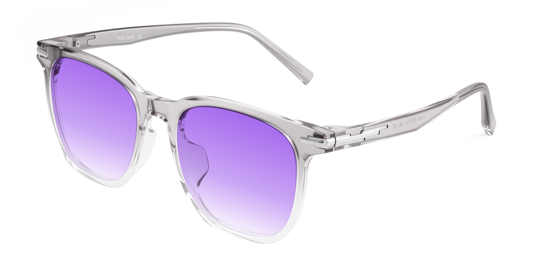 Angle of Velek in Gradient Crystal Gray with Purple Gradient Lenses