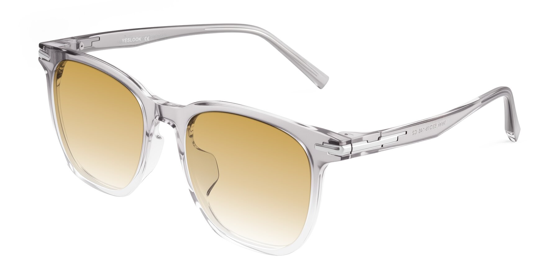 Angle of Velek in Gradient Crystal Gray with Champagne Gradient Lenses